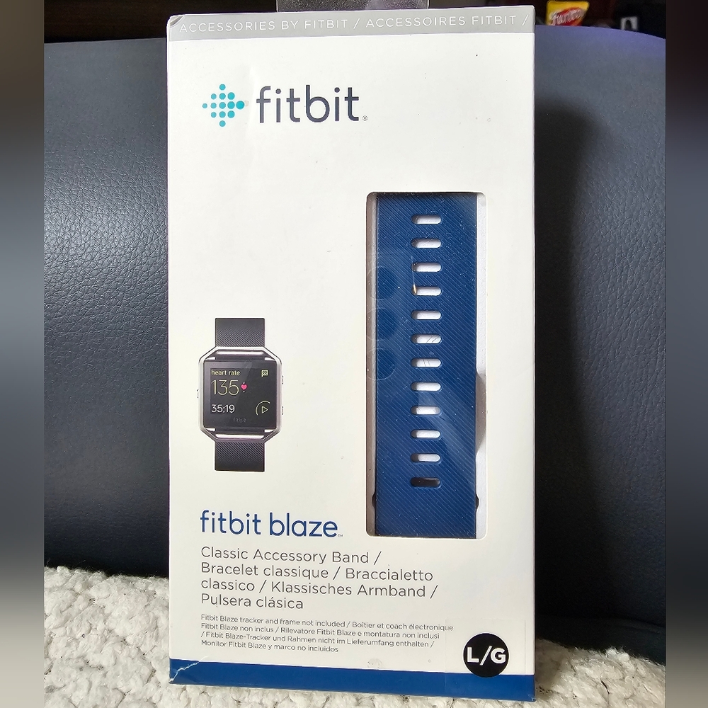 Fitbit Blaze Replacement Band In The Color Blue. Size Large. New.